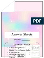 Grade I Answer Sheets Q2 Week 5