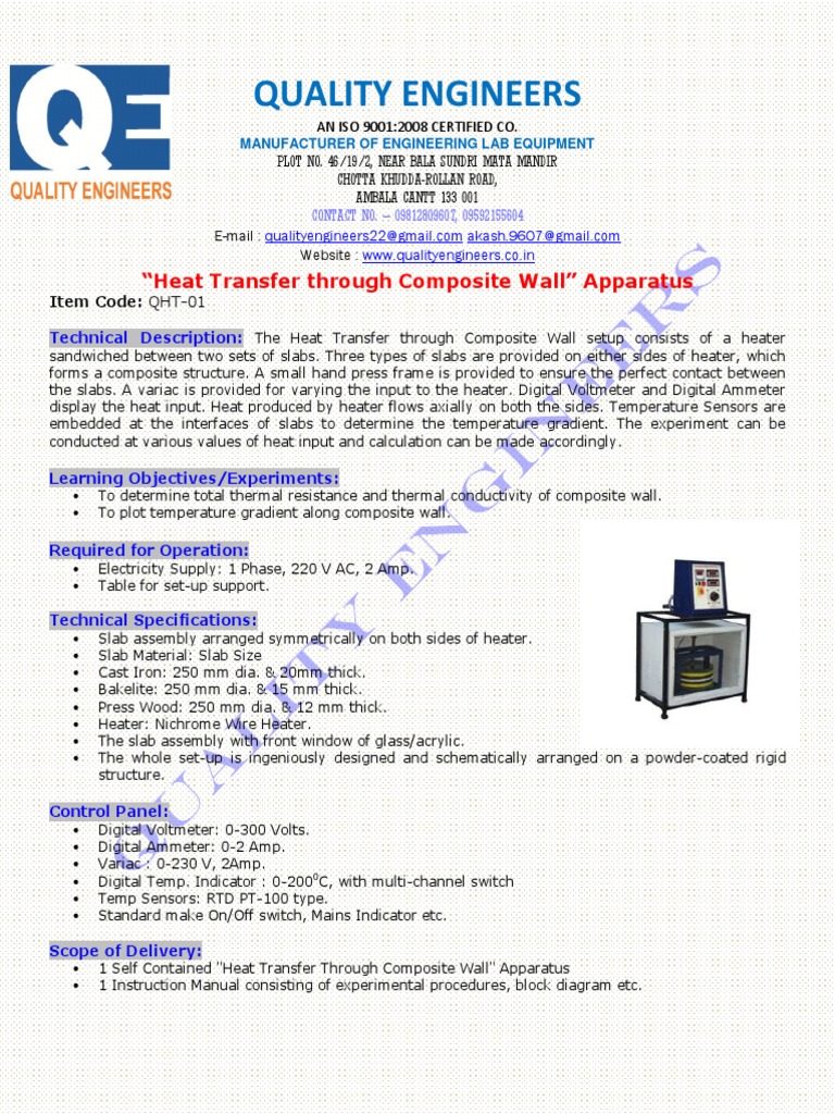 Heat Transfer Through Composite Wall PDF Heat Transfer Heat