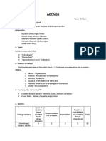 Acta 04 - Formulacion y Evaluación de Proyectos