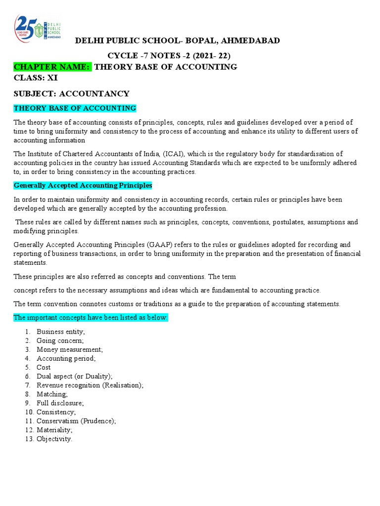 Theory Base of Accounting Overview | PDF | Debits And Credits | Expense