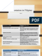 Presentation in Filipino