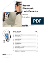 Restek Electronic Leak Detector: Instruction Manual