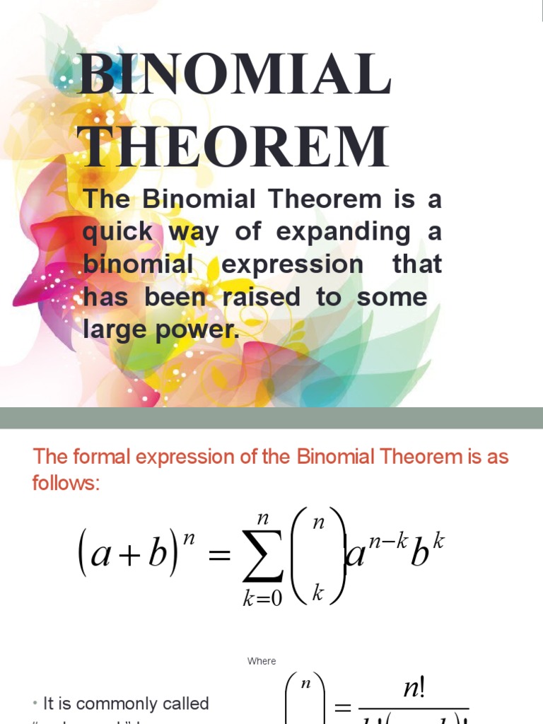 Understanding the Binomial Theorem | PDF | Teaching Methods & Materials