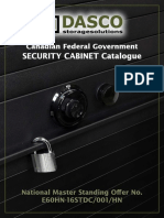 Security Cabinet Catalogue: Canadian Federal Government