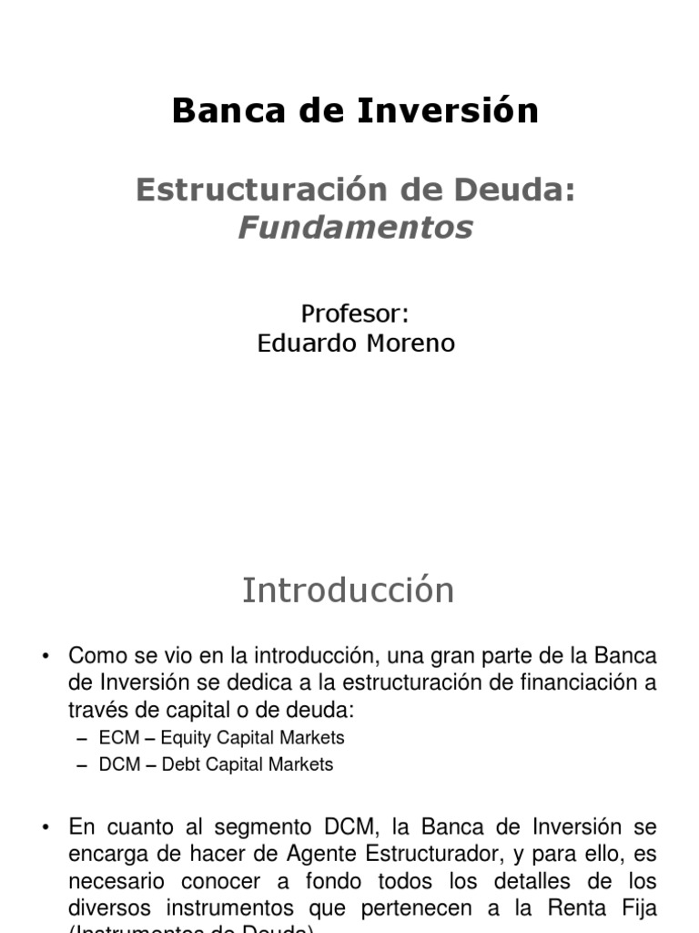 Fundamentos de Deuda en Banca | PDF | Calificación crediticia de bonos ...
