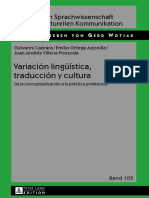 Variación Lingüística, Traducción y Cultura