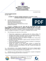 Division Memorandum No. 342 S. 2021