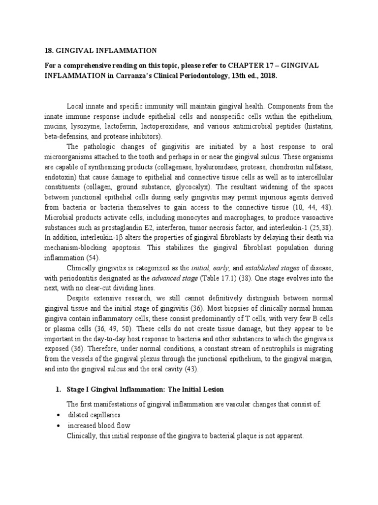 (17C) Gingival Inflammation | PDF | Inflammation | Periodontology