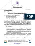 Division Memorandum No. 144 S. 2021