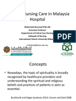 Malaysian Critical Care Nurses' Perceptions of Spiritual Care