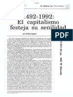 COGGIOLA - 1492-1992 El Capitalismo Festeja Su Senilidad