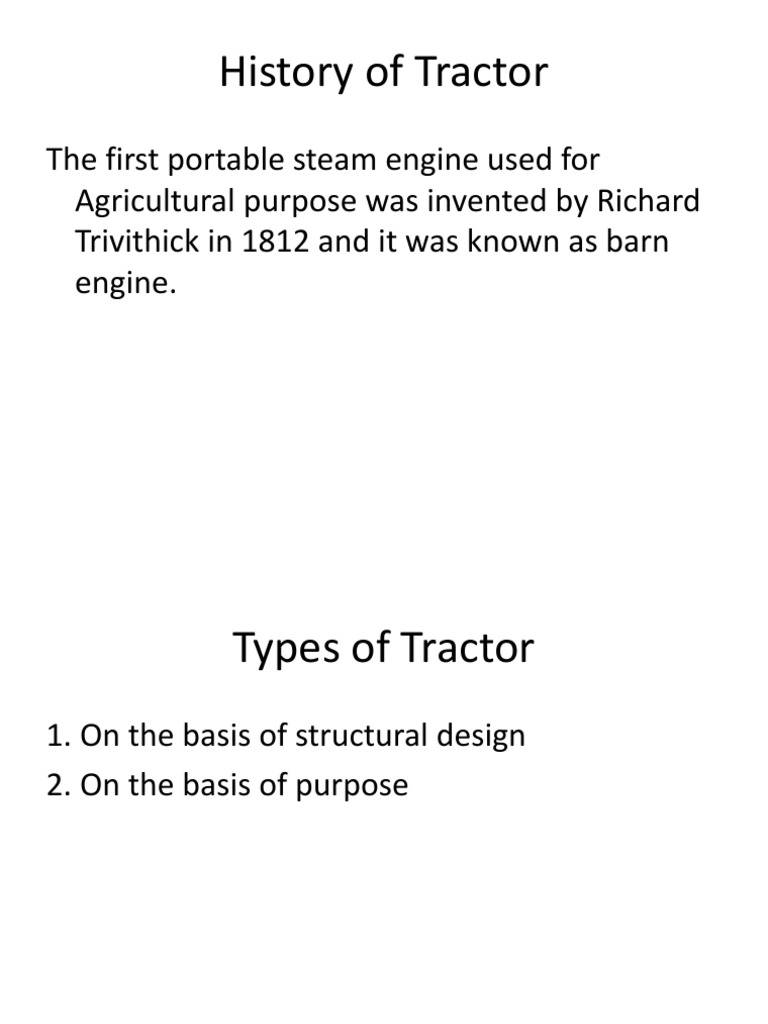 History of Tractor | PDF