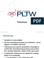 Tolerances: © 2012 Project Lead The Way, Inc. Introduction To Engineering Design