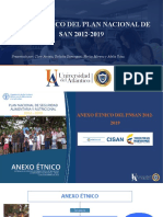 Anexo Étnico Del Plan Nacional de SAN 2012-2019