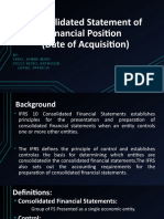 ACCTG 110 Group3 Consolidated Statement Financial Position DateofAcquisition