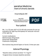 Perioperative Medicine:: Management of Chronic Steroids