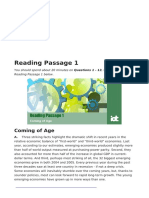 Reading Passage 1: Coming of Age