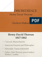 Civil Disobedience: Henry David Thoreau