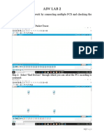 Aiw Lab 2: 2: Create A Local Network by Connecting Multiple PCS and Checking The Reachability