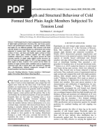 CFS Steel Angle Load Capacity For Tension Load