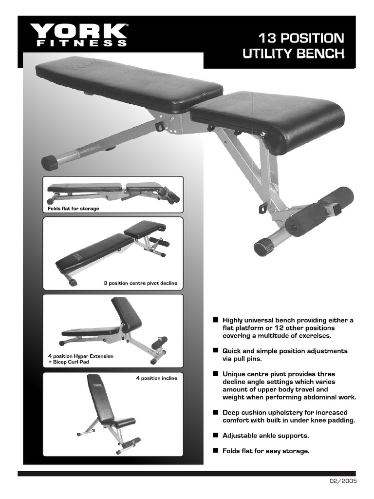 York 13 Position Utility Bench | PDF | Screw | Nut (Hardware)
