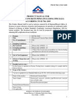 Product Manual For Prestressed Concrete Pipes (Including Specials) According To Is 784: 2019