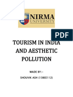 Tourism in India and Aesthetic Pollution: Made By:-Shouvik Ash (13bee112)