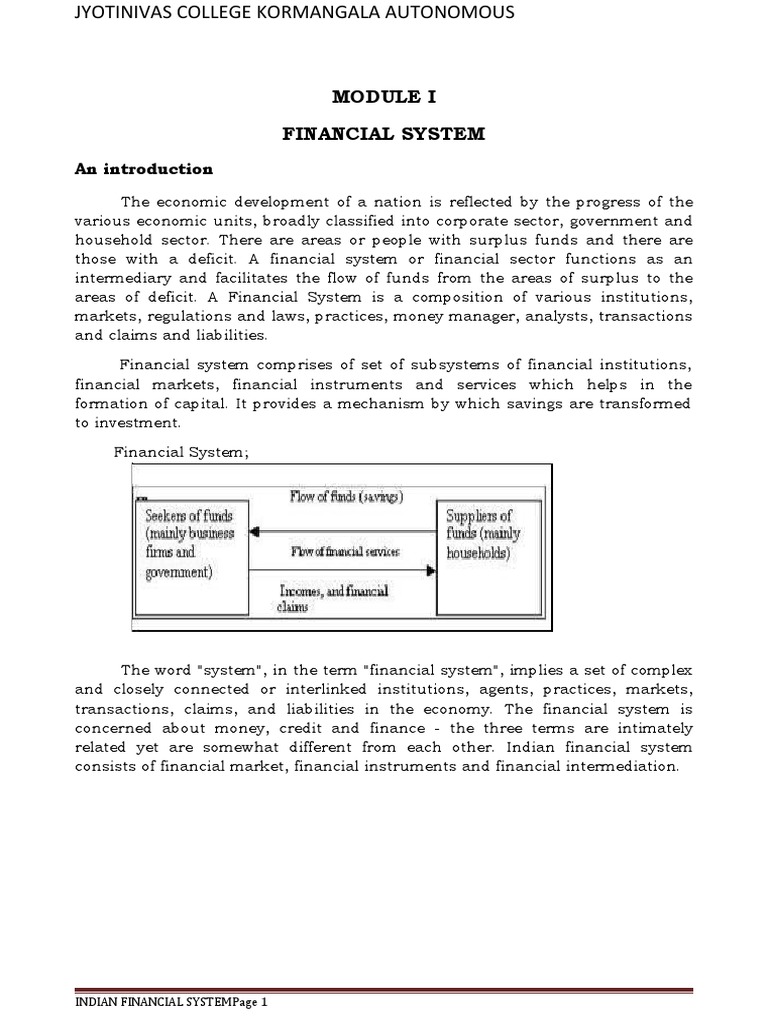 Overview of India's Financial System | PDF | Derivative (Finance ...
