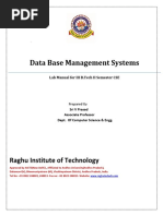 Dbms Lab Manual