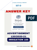 Ans Key of Irrigation 165 by Holistic Academy