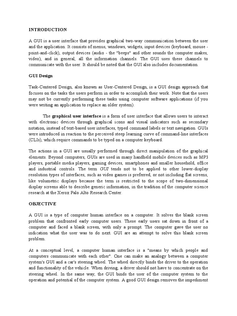 GUI | PDF | Graphical User Interfaces | Software Development