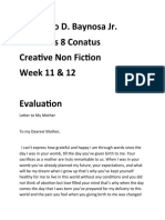 Ramonito D. Baynosa Jr. 12 Humss 8 Conatus Creative Non Fiction Week 11 & 12