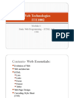 FALLSEM2020-21 ITE1002 ETH VL2020210105038 Reference Material I 14-Jul-2020 Introduction To Web Technology-Evolution of Web-Web Architecture-HTML