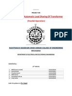 Arduino Based Automatic Load Sharing of Transformer: (Parallel Operation)