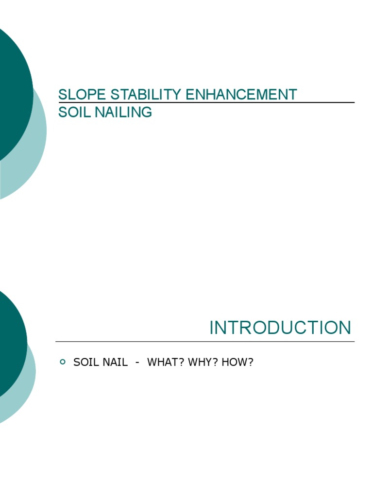 Soil Nailing for Slope Stability | PDF
