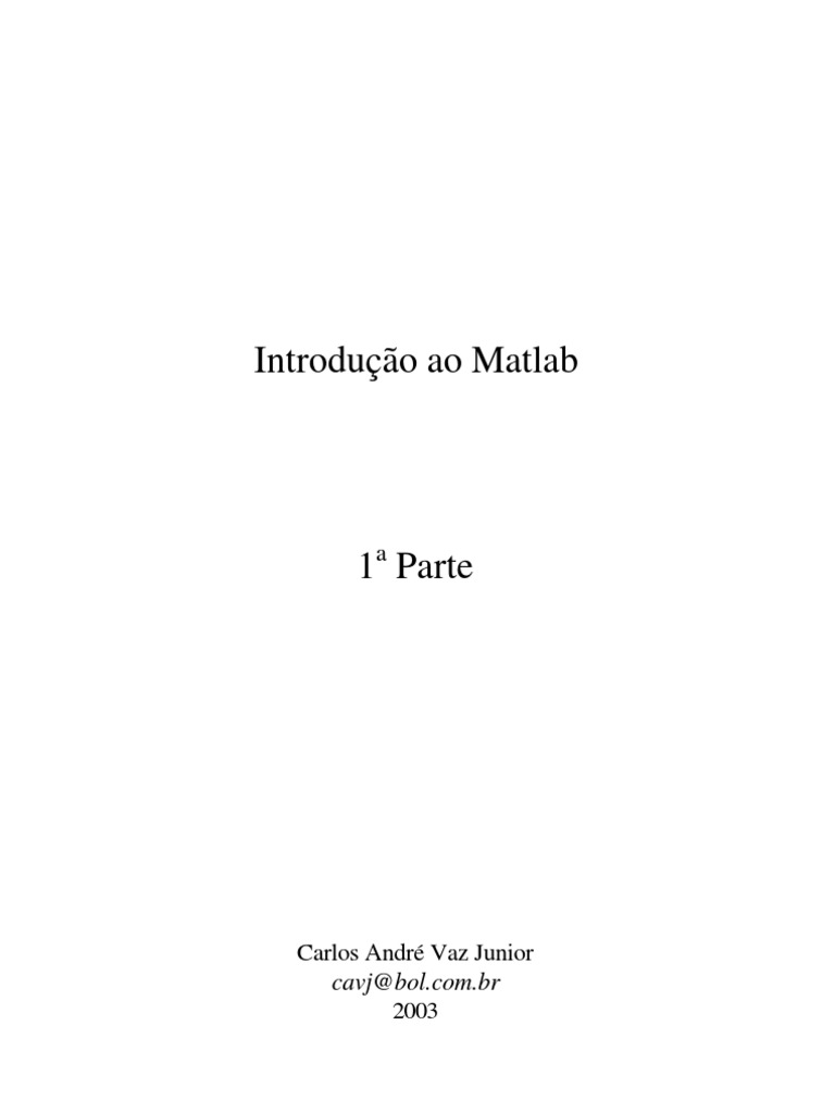 Matlab 1 | PDF | Matlab | Matriz (Matemática)