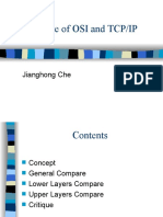 Compare of OSI and TCP/IP: Jianghong Che