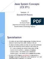 Database System Concepts (CS 371) : Lecture - 6 Extended E-R Features