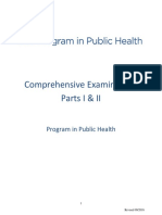 Comprehensive Examination, Parts I & II: Program in Public Health