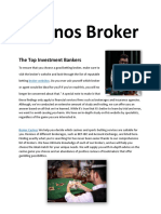 Casinos Broker: The Top Investment Bankers