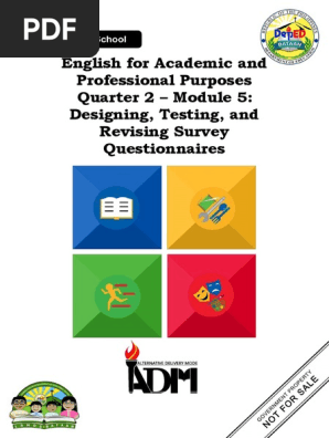 EAPP_q2_mod5_Designing, Testing, And Revising Survey Questionnaires