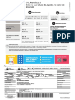 Fatura de cartão com opções de parcelamento