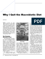 Why I Quit The Macrobiotic Diet: Carl Ferré