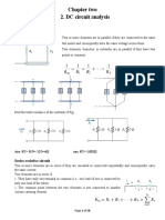 Chapter Two 2. DC Circuit Analysis: Simple Resistive Circuit Parallel Resistive Circuit