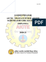 Guidelines For Aicte - Pragati Scholarship Scheme For Girl Students - (Diploma)