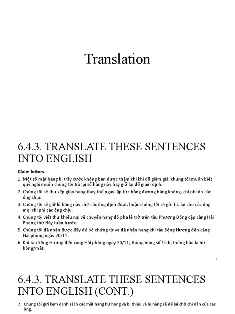 Translation | PDF