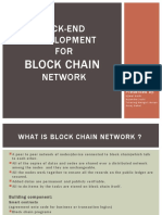 Back-End Development FOR Network: Block Chain