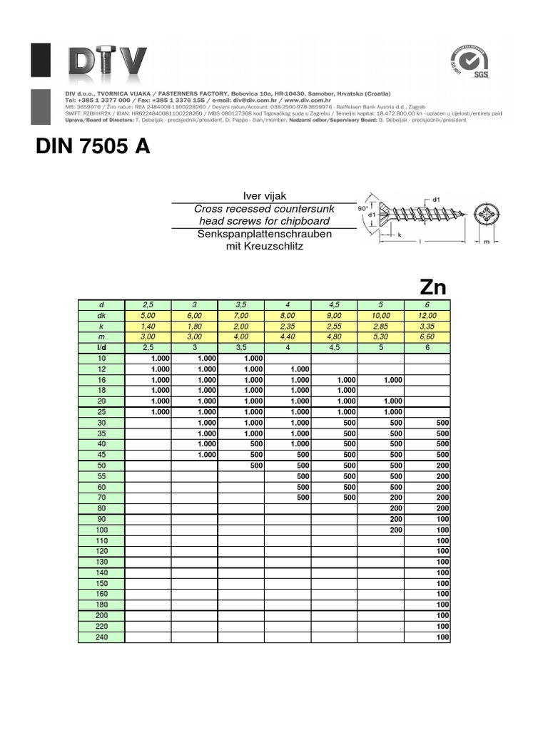 Din 7505 | PDF