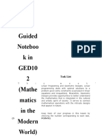 Guided Noteboo Kin GED10 2 (Mathe Matics in The Modern World)