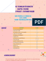 Theme: Technology in Chemistry Chapter: Polymer Title of Project: Stationery Holder